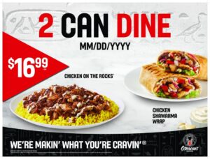 2 Can Dine Lawn Sign 24" x 18"