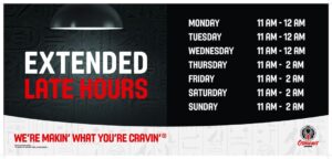 Extended Hours Counter Cling 26.5" x 12.25"