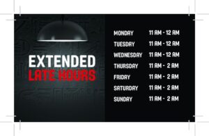 Extended Hours Promo Card 3.5" x 2"