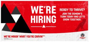 Now Hiring Counter Cling 26.5" x 12.25"