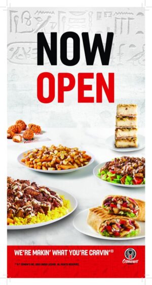 Now Open Register Cling 5.5" x 11"