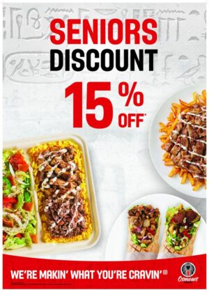 Senior Discount Ceiling Dangler 22" x 31"