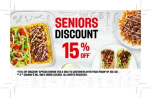 Senior Discount Promo Card 3.5" x 2"