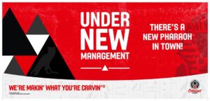 Under New Management Counter Cling 26.5" x 12.25"