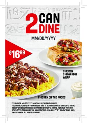 2 Can Dine Bag Stuffer 4" x 6"